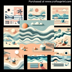 Quiet beach-Minimalism - CARD FRONTS