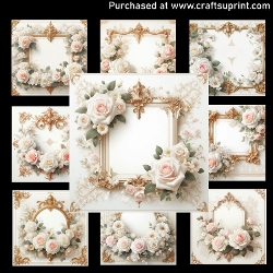 Floral wedding card