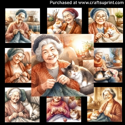 Grandmother Knitting