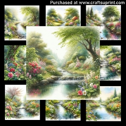Lush nature with river