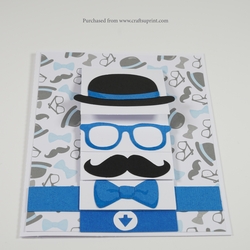 Hat and Mustache Waterfall Card Cutting File