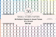 36 Colored Stars Papers in Jewel Tones on White Background