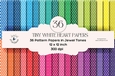 36 Tiny White Heart Papers on Jewel Colors Digital Paper Backgrounds