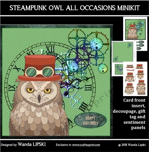 STEAMPUNK OWL ALL OCCASIONS MINIKIT
