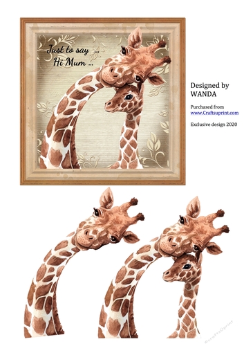 GIRAFFE FAMILY JUST TO SAY HI MUM
