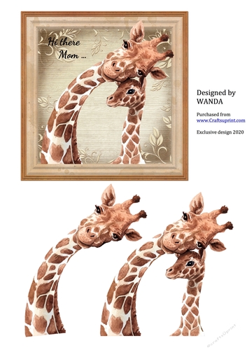 GIRAFFE FAMILY HI THERE MOM