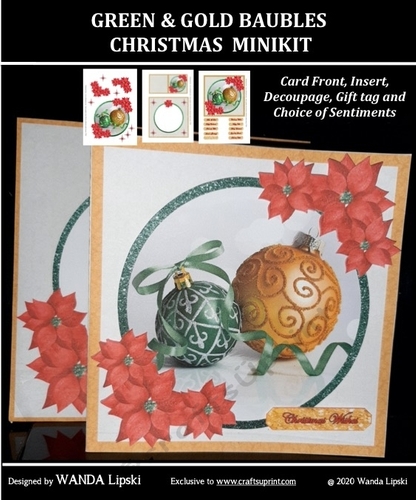 GREEN & GOLD CHRISTMAS BAUBLES  MINIKIT