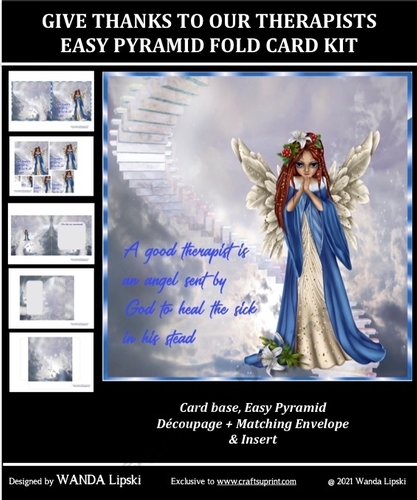 GIVE THANKS TO OUR THERAPISTS EASY PYRAMID FOLD CARD