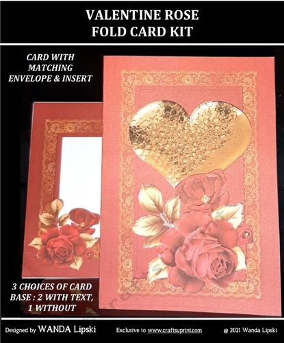 VALENTINE ROSE FOLD CARD KIT