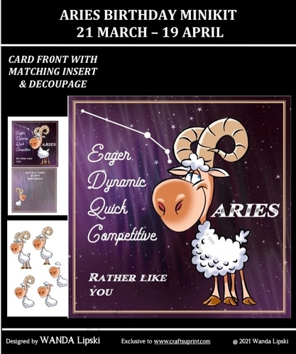 ARIES ZODIAC BIRTHDAY MINIKIT 21 MARCH-19 APRIL
