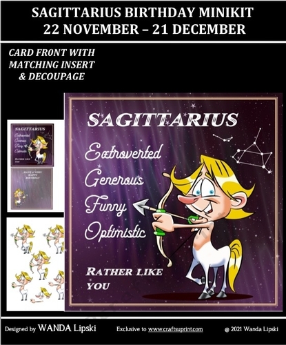 SAGITTARIUS ZODIAC BIRTHDAY MINIKIT 22 NOVEMBER - 21 DECEMBER