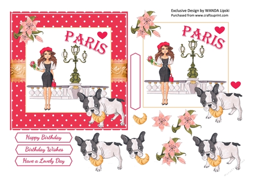 PARIS DREAMS 1 BIRTHDAY CARD FRONT