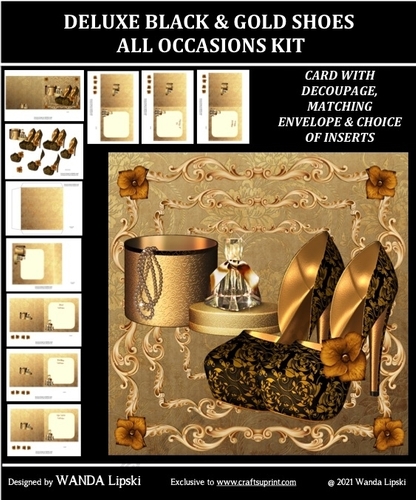 DELUXE BLACK & GOLD SHOES ALL OCCASIONS KIT