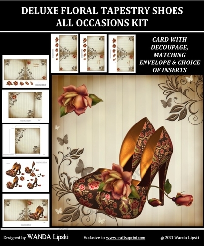 DELUXE FLORAL TAPESTRY SHOES ALL OCCASIONS KIT