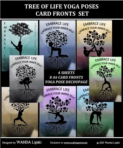 TREE OF LIFE YOGA POSES CARD FRONTS SET