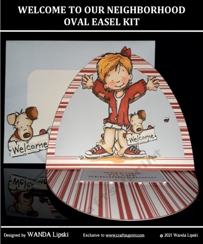 WELCOME TO THE NEIGHBORHOOD OVAL EASEL KIT