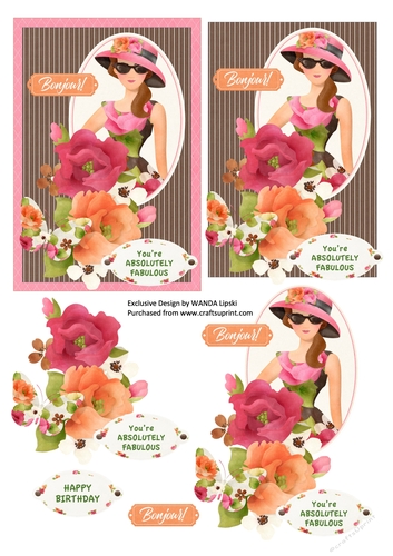 ABSOLUTELY FABULOUS 1 A6 BIRTHDAY CARD FRONT