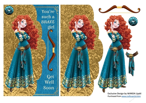 MERIDAS SO BRAVE GET WELL CARD FRONT