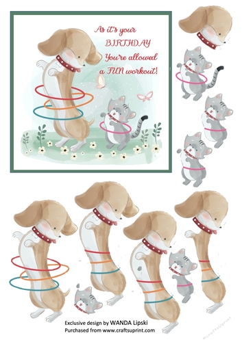 FUN WORKOUT BIRTHDAY CARD FRONT