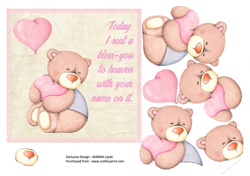 BEAR HUG BLESSINGS 2 FRIENDSHIP CARD FRONT