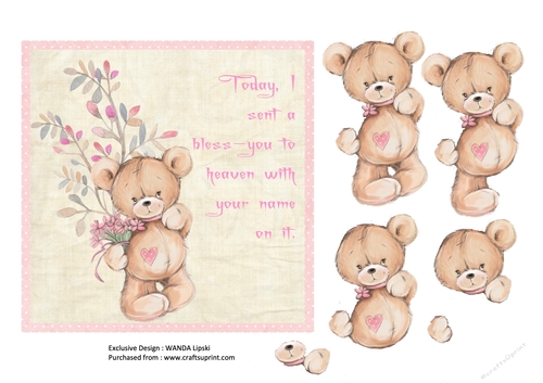 BEARY BLESSINGS 2 FRIENDSHIP CARD FRONT