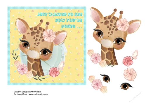 GENTLE GIRAFFE 1 FRIENDSHIP CARD FRONT
