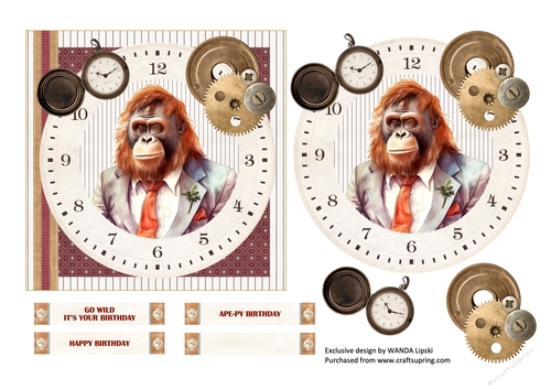 SUCH A GENTLEMAN - ORANGUTANG - BIRTHDAY TOPPER
