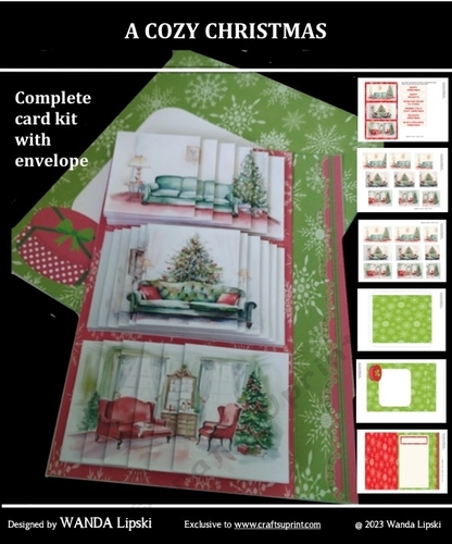 A COZY CHRISTMAS TRIPLE IMAGE CARD KIT