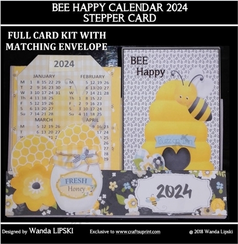 2024 BEE HAPPY CALENDAR STEPPER CARD KIT