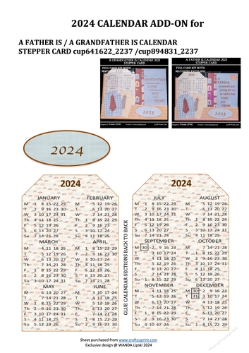 2024 ADD-ON FOR A FATHER/GRANDFATHER IS STEPPER CALENDARS
