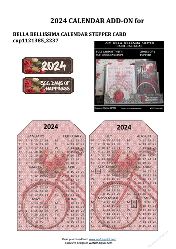 2024 ADD-ON FOR BELLA BELLISSIMA STEPPER CALENDAR