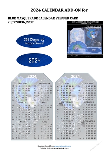 2024 ADD-ON FOR BLUE MASQUERADE STEPPER CALENDAR