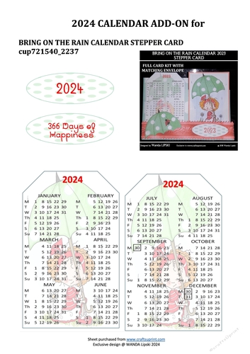 2024 ADD-ON FOR BRING ON THE RAIN STEPPER CALENDAR