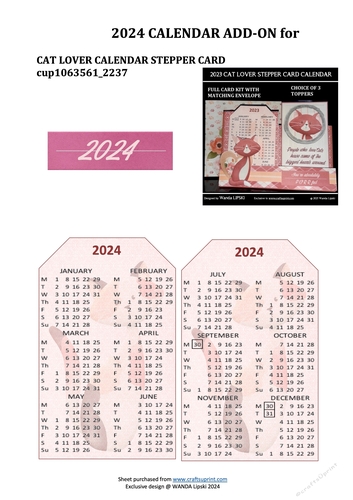 2024 ADD-ON FOR CAT LOVER STEPPER CALENDAR