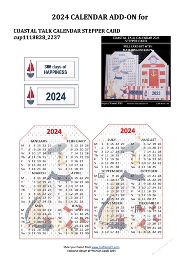 2024 ADD-ON FOR COASTAL TALK STEPPER CALENDAR