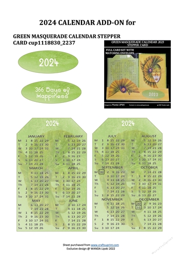 2024 ADD-ON FOR GREEN MASQUERADE STEPPER CALENDAR