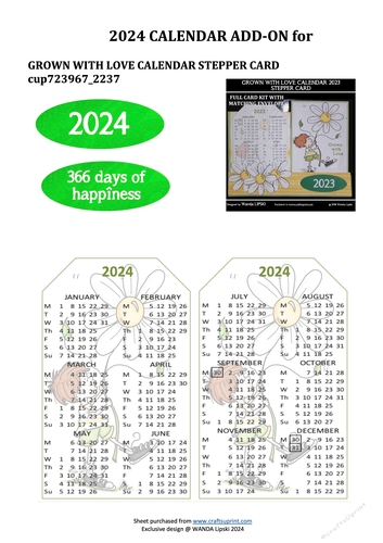 2024 ADD-ON FOR GROWN WITH LOVE STEPPER CALENDAR