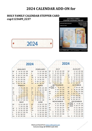 2024 ADD-ON FOR HOLY FAMILY STEPPER CALENDAR