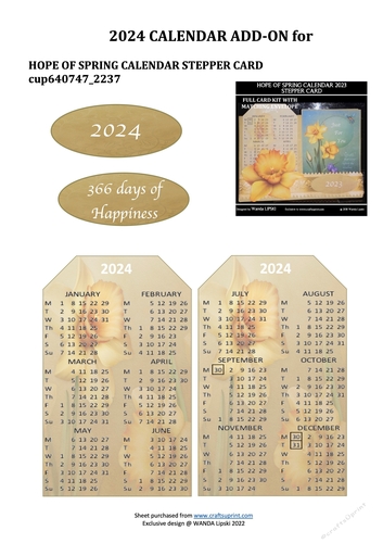 2024 ADD-ON FOR HOPE OF SPRING STEPPER CALENDAR