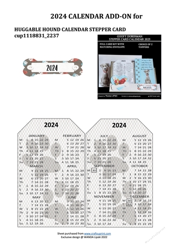 2024 ADD-ON FOR HUGGABLE HOUND STEPPER CALENDAR