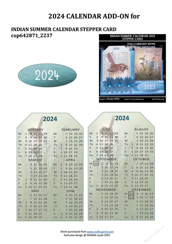 2024 ADD-ON FOR INDIAN SUMMER STEPPER CALENDAR