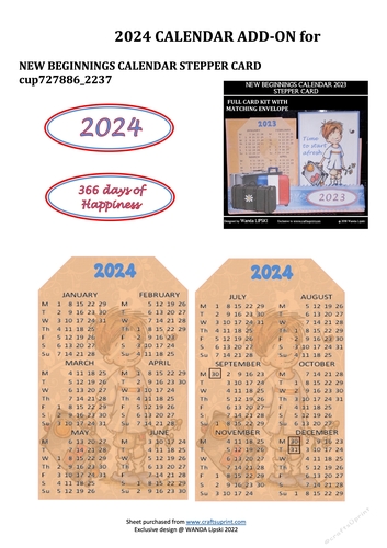 2024 ADD-ON FOR NEW BEGINNINGS STEPPER CALENDAR