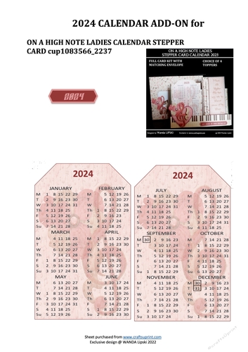 2024 ADD-ON FOR ON A HIGH NOTE LADIES STEPPER CALENDAR