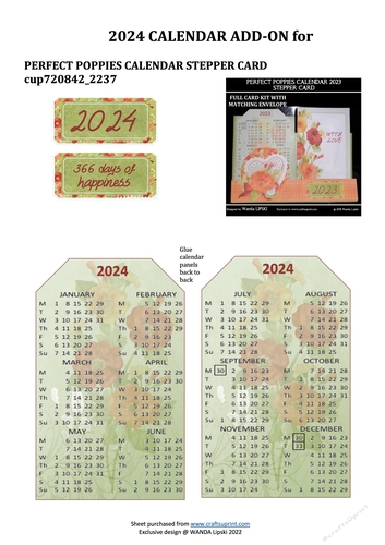 2024 ADD-ON FOR PERFECT POPPIES STEPPER CALENDAR