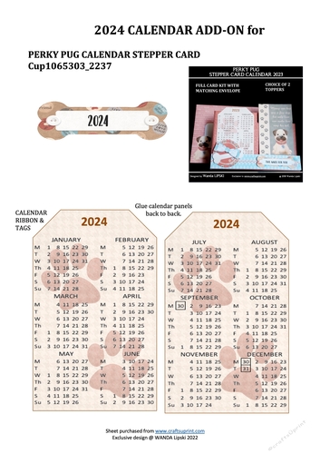 2024 ADD-ON FOR PERKY PUG STEPPER CALENDAR