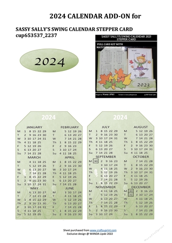 2024 ADD-ON FOR SASSY SALLYS SWING STEPPER CALENDAR