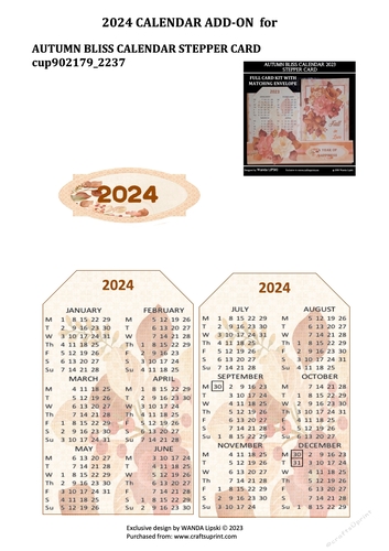 2024 ADD-ON FOR AUTUMN BLISS STEPPER CALENDAR