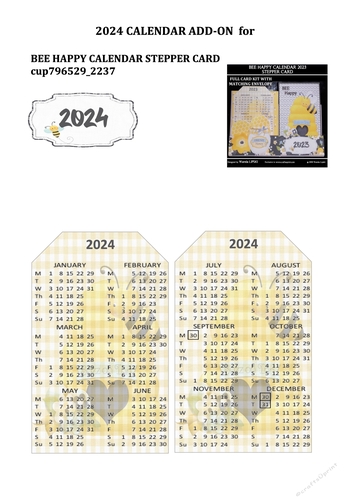 2024 ADD-ON FOR BEE HAPPY STEPPER CALENDAR