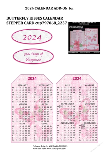 2024 ADD-ON FOR BUTTERFLY KISSES STEPPER CALENDAR
