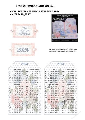 2024 ADD-ON FOR CHERISH LIFE STEPPER CALENDAR